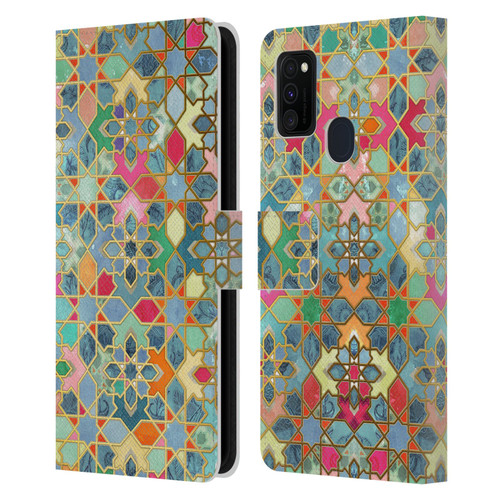 Micklyn Le Feuvre Moroccan Gilt and Glory Leather Book Wallet Case Cover For Samsung Galaxy M30s (2019)/M21 (2020)