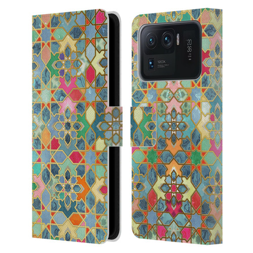 Micklyn Le Feuvre Moroccan Gilt and Glory Leather Book Wallet Case Cover For Xiaomi Mi 11 Ultra