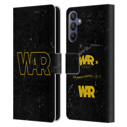 War Graphics Logo Leather Book Wallet Case Cover For Samsung Galaxy A15