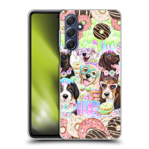 Sheena Pike Animals Puppy Dogs And Donuts Soft Gel Case for Samsung Galaxy M54 5G