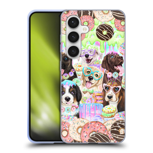 Sheena Pike Animals Puppy Dogs And Donuts Soft Gel Case for Samsung Galaxy S24 5G