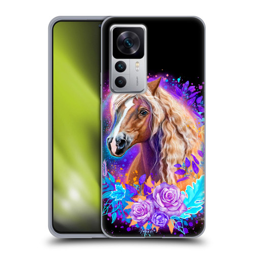 Sheena Pike Animals Purple Horse Spirit With Roses Soft Gel Case for Xiaomi 12T 5G / 12T Pro 5G / Redmi K50 Ultra 5G