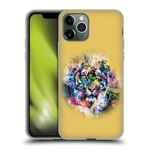 Riza Peker Animal Abstract Abstract Tiger Soft Gel Case for Apple iPhone 11 Pro