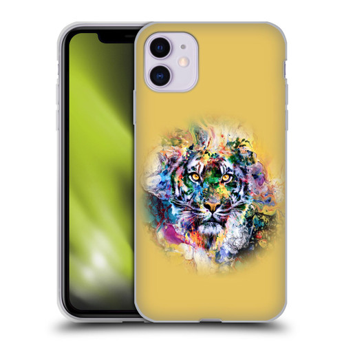 Riza Peker Animal Abstract Abstract Tiger Soft Gel Case for Apple iPhone 11
