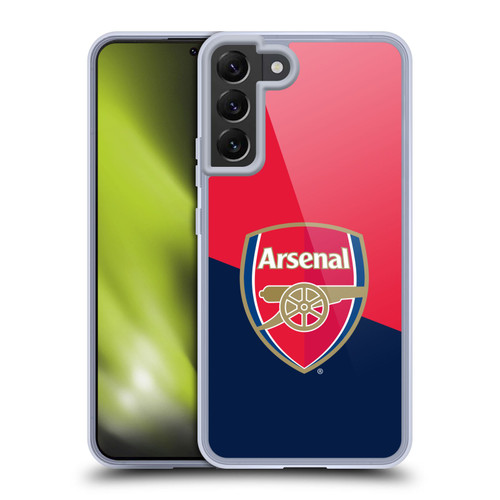 Arsenal FC Crest 2 Red & Blue Logo Soft Gel Case for Samsung Galaxy S22+ 5G