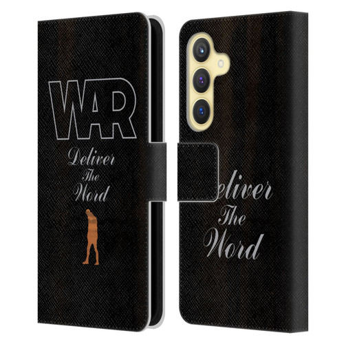 War Graphics Deliver The World Leather Book Wallet Case Cover For Samsung Galaxy S24 5G