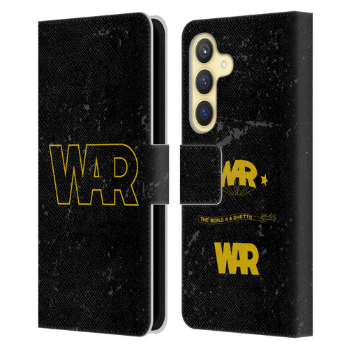 War Graphics Logo Leather Book Wallet Case Cover For Samsung Galaxy S24 5G