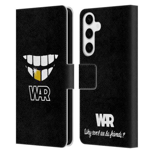 War Graphics Why Can't We Be Friends? Leather Book Wallet Case Cover For Samsung Galaxy S24+ 5G