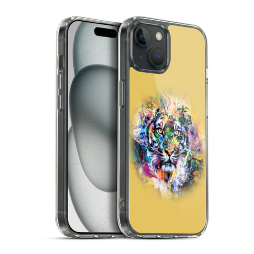 Riza Peker Animal Abstract Abstract Tiger Soft Gel Case for Apple iPhone 15 Plus & MagSafe