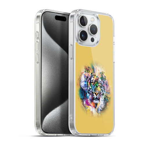 Riza Peker Animal Abstract Abstract Tiger Soft Gel Case for Apple iPhone 15 Pro Max & MagSafe