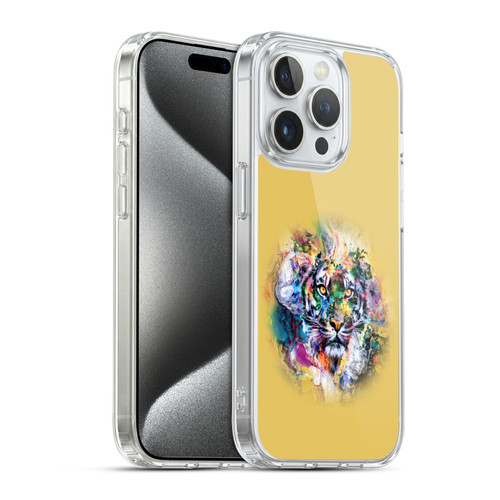 Riza Peker Animal Abstract Abstract Tiger Soft Gel Case for Apple iPhone 15 Pro & MagSafe