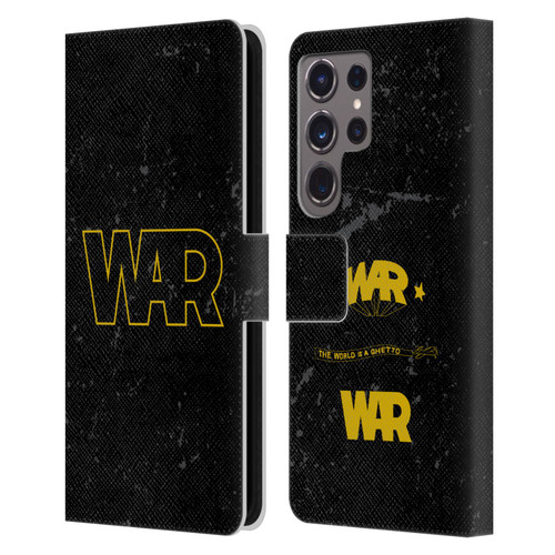 War Graphics Logo Leather Book Wallet Case Cover For Samsung Galaxy S24 Ultra 5G