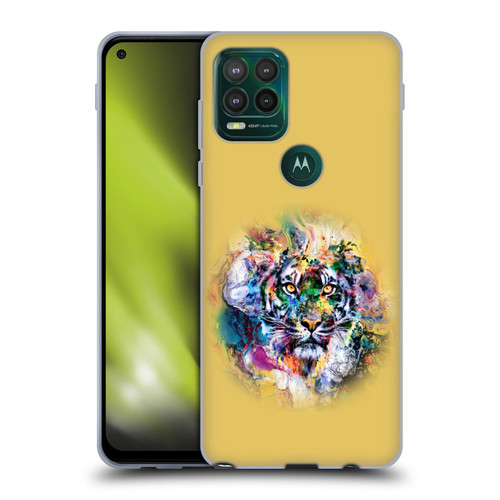 Riza Peker Animal Abstract Abstract Tiger Soft Gel Case for Motorola Moto G Stylus 5G 2021