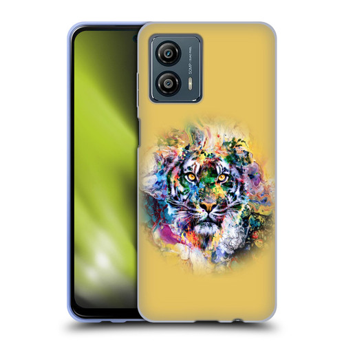 Riza Peker Animal Abstract Abstract Tiger Soft Gel Case for Motorola Moto G53 5G