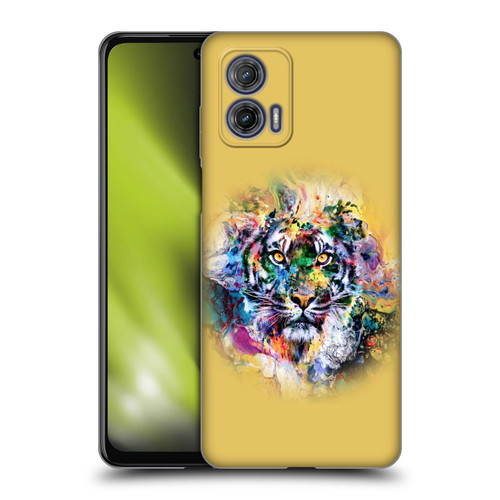 Riza Peker Animal Abstract Abstract Tiger Soft Gel Case for Motorola Moto G73 5G