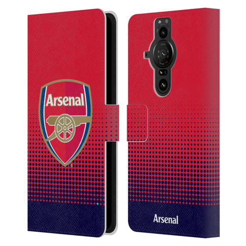 Arsenal FC Crest 2 Fade Leather Book Wallet Case Cover For Sony Xperia Pro-I