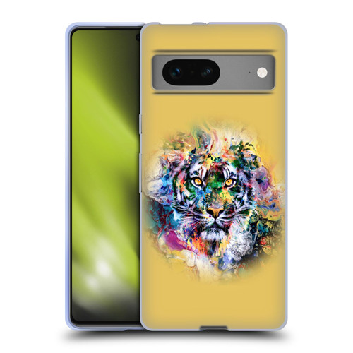 Riza Peker Animal Abstract Abstract Tiger Soft Gel Case for Google Pixel 7