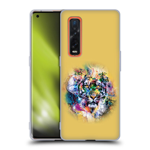 Riza Peker Animal Abstract Abstract Tiger Soft Gel Case for OPPO Find X2 Pro 5G