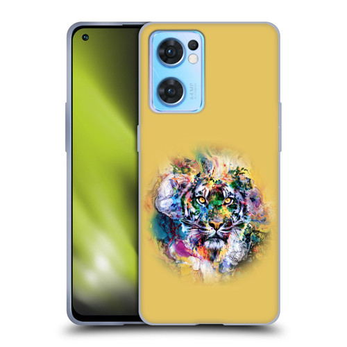 Riza Peker Animal Abstract Abstract Tiger Soft Gel Case for OPPO Reno7 5G / Find X5 Lite