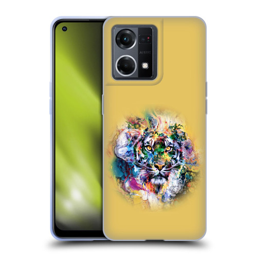 Riza Peker Animal Abstract Abstract Tiger Soft Gel Case for OPPO Reno8 4G