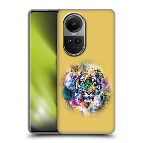 Riza Peker Animal Abstract Abstract Tiger Soft Gel Case for OPPO Reno10 5G / Reno10 Pro 5G