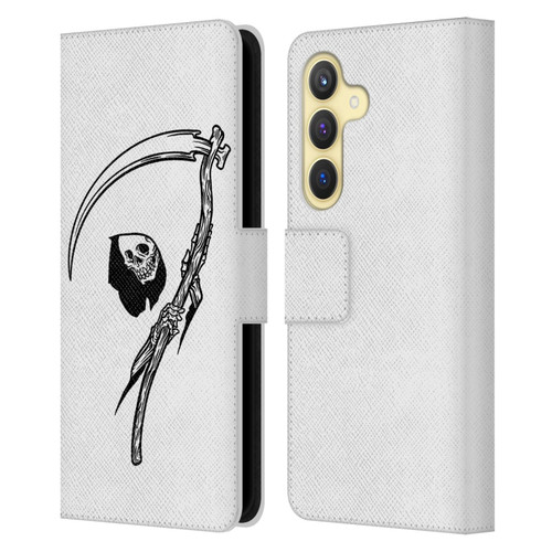 Matt Bailey Art Negative Reaper Leather Book Wallet Case Cover For Samsung Galaxy S24 5G