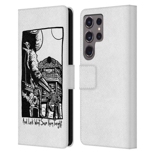 Matt Bailey Art Luck Won't Save Them Leather Book Wallet Case Cover For Samsung Galaxy S24 Ultra 5G