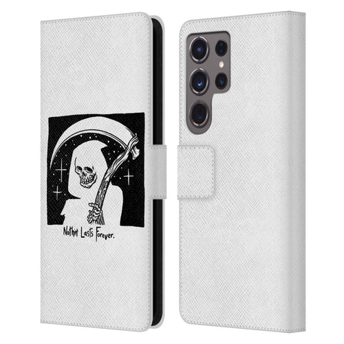 Matt Bailey Art Nothing Last Forever Leather Book Wallet Case Cover For Samsung Galaxy S24 Ultra 5G