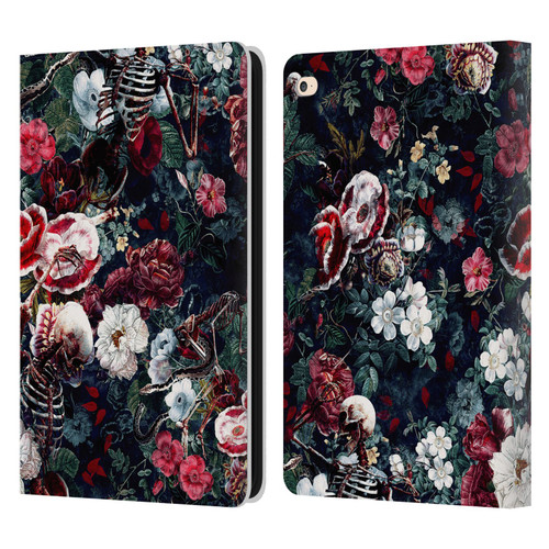 Riza Peker Skulls 9 Skeletal Bloom Leather Book Wallet Case Cover For Apple iPad Air 2 (2014)