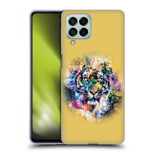 Riza Peker Animal Abstract Abstract Tiger Soft Gel Case for Samsung Galaxy M53 (2022)