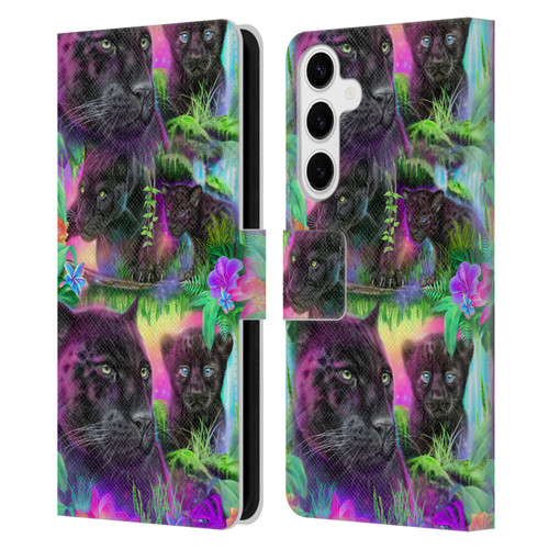 Sheena Pike Big Cats Daydream Panthers Leather Book Wallet Case Cover For Samsung Galaxy S24+ 5G