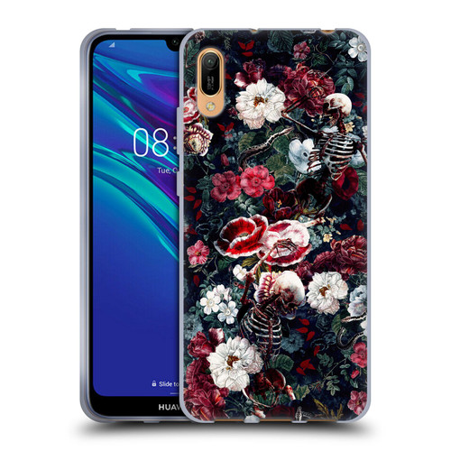 Riza Peker Skulls 9 Skeletal Bloom Soft Gel Case for Huawei Y6 Pro (2019)