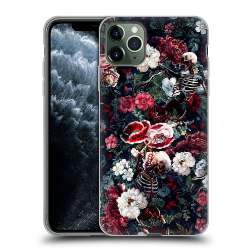 Riza Peker Skulls 9 Skeletal Bloom Soft Gel Case for Apple iPhone 11 Pro Max