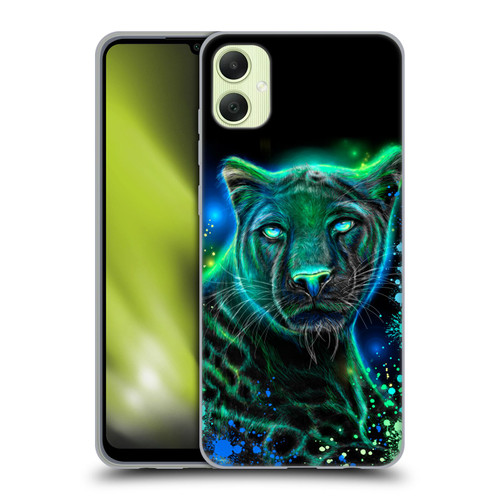 Sheena Pike Big Cats Neon Blue Green Panther Soft Gel Case for Samsung Galaxy A05