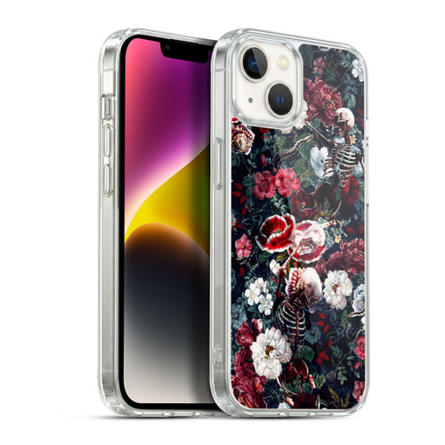 Riza Peker Skulls 9 Skeletal Bloom Soft Gel Case for Apple iPhone 14 Plus & MagSafe