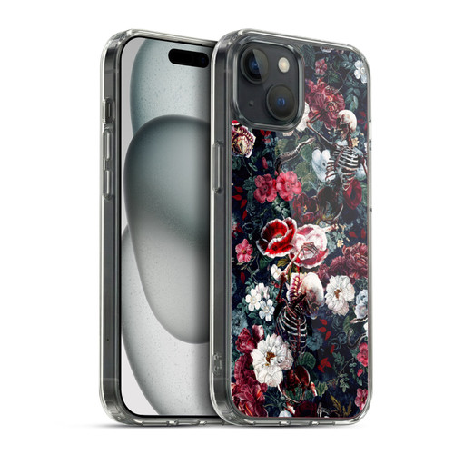 Riza Peker Skulls 9 Skeletal Bloom Soft Gel Case for Apple iPhone 15 Plus & MagSafe