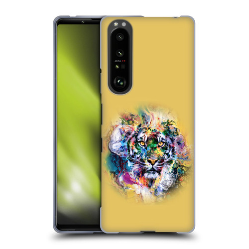 Riza Peker Animal Abstract Abstract Tiger Soft Gel Case for Sony Xperia 1 III