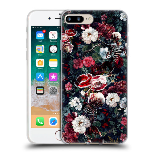 Riza Peker Skulls 9 Skeletal Bloom Soft Gel Case for Apple iPhone 7 Plus / iPhone 8 Plus