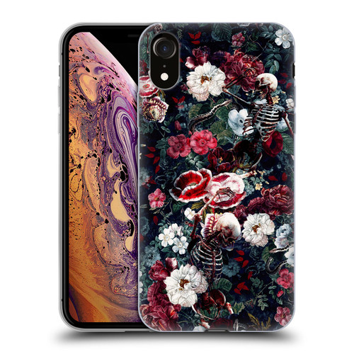 Riza Peker Skulls 9 Skeletal Bloom Soft Gel Case for Apple iPhone XR