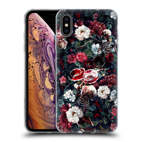 Riza Peker Skulls 9 Skeletal Bloom Soft Gel Case for Apple iPhone XS Max