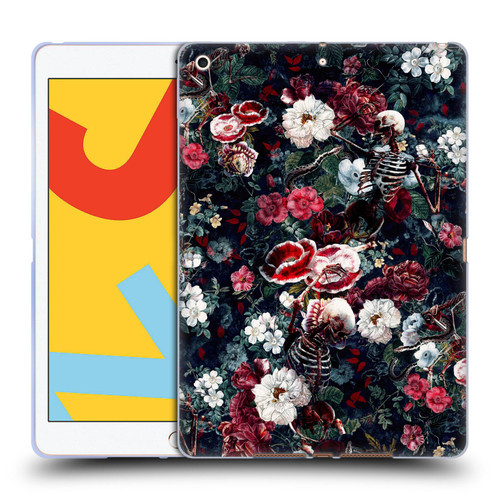 Riza Peker Skulls 9 Skeletal Bloom Soft Gel Case for Apple iPad 10.2 2019/2020/2021