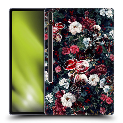 Riza Peker Skulls 9 Skeletal Bloom Soft Gel Case for Samsung Galaxy Tab S8 Plus