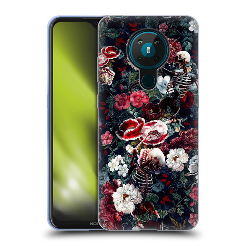 Riza Peker Skulls 9 Skeletal Bloom Soft Gel Case for Nokia 5.3