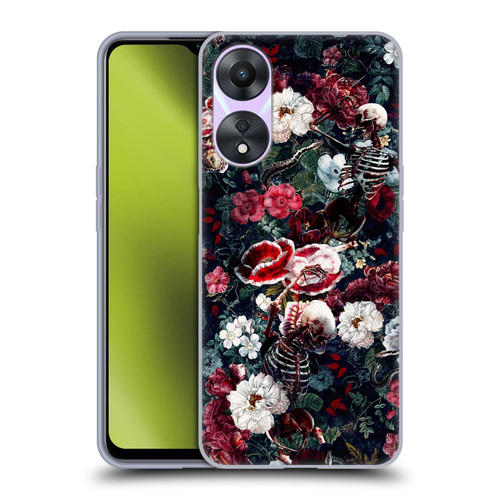 Riza Peker Skulls 9 Skeletal Bloom Soft Gel Case for OPPO A78 5G