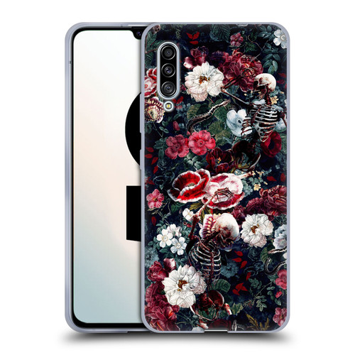 Riza Peker Skulls 9 Skeletal Bloom Soft Gel Case for Samsung Galaxy A90 5G (2019)