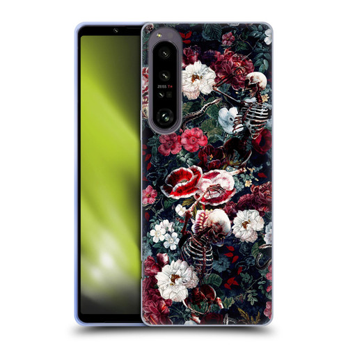 Riza Peker Skulls 9 Skeletal Bloom Soft Gel Case for Sony Xperia 1 IV