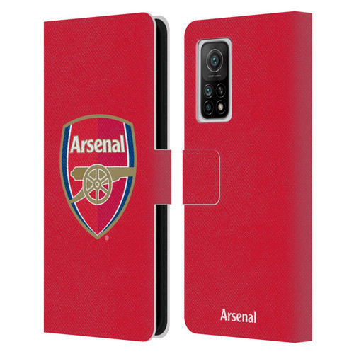 Arsenal FC Crest 2 Full Colour Red Leather Book Wallet Case Cover For Xiaomi Mi 10T 5G