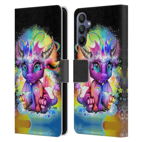 Sheena Pike Dragons Rainbow Lil Dragonz Leather Book Wallet Case Cover For Samsung Galaxy A15