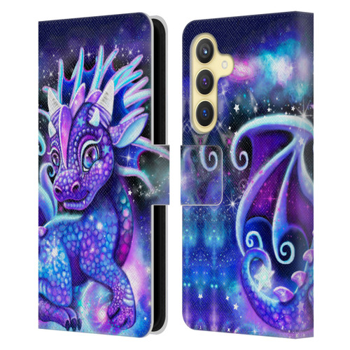 Sheena Pike Dragons Galaxy Lil Dragonz Leather Book Wallet Case Cover For Samsung Galaxy S24 5G