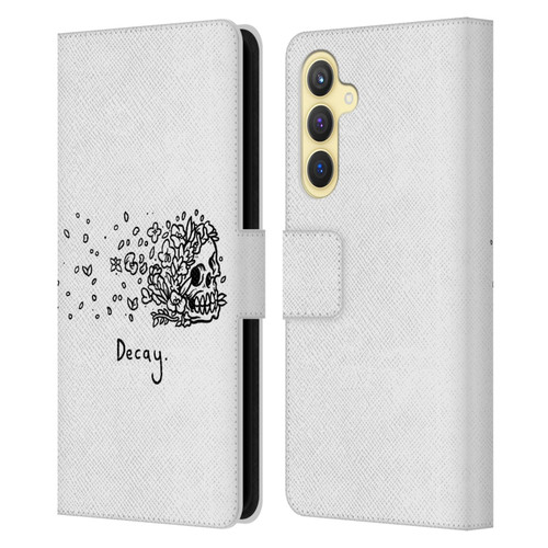 Matt Bailey Skull Decay Leather Book Wallet Case Cover For Samsung Galaxy S23 FE 5G